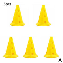 Load image into Gallery viewer, 5 Pcs 30cm Round Bottom Mark Barrel Football Training Obstacle Triangle Cone Hurdle Tube Color Sports Training Equipment
