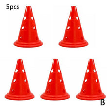 Load image into Gallery viewer, 5 Pcs 30cm Round Bottom Mark Barrel Football Training Obstacle Triangle Cone Hurdle Tube Color Sports Training Equipment
