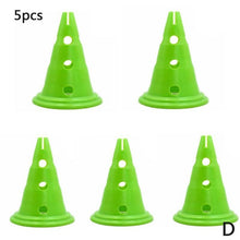 Load image into Gallery viewer, 5 Pcs 30cm Round Bottom Mark Barrel Football Training Obstacle Triangle Cone Hurdle Tube Color Sports Training Equipment

