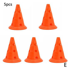 Load image into Gallery viewer, 5 Pcs 30cm Round Bottom Mark Barrel Football Training Obstacle Triangle Cone Hurdle Tube Color Sports Training Equipment
